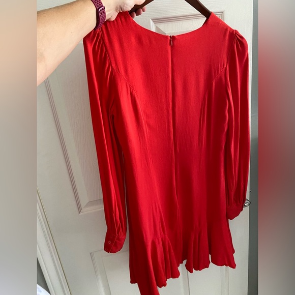 Bar III Red-Bright Orange Dress Size 8 - Picture 3 of 8